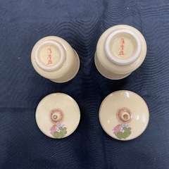 薩摩焼　夫婦湯呑　引取限定の画像