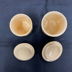 薩摩焼　夫婦湯呑　引取限定の画像