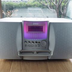 ビクター　コンパクトMDシステム　NS-X77WMD　ホワイト　本体+AMアンテナの画像