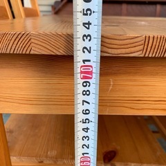 ★早い者勝ち★⭐︎セット⭐︎木製　ダイニングテーブル×イス 4脚セット・高さ73cm×幅118cm×奥行き75.5cm※商品の詳しいサイズや状態は現物にてご確認ください。の画像