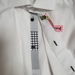 Yシャツ(メンズ)-ホワイト・ボタン紺＜PERSON'S FOR MEN＞の画像