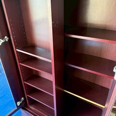 【お引取 限定】高級キャビネット　可動棚付き　飾り棚　850×435×1850　＊051-Hの画像