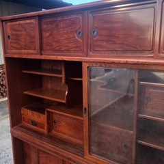 欅 茶箪笥 リビング タンス 食器棚 古民家  大型の画像
