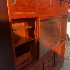 欅 茶箪笥 リビング タンス 食器棚 古民家  大型の画像