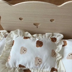 【新品未使用】猫用ベッド 木製 小熊デザイン 可愛い 小型犬対応室内用コンパクトベッドの画像