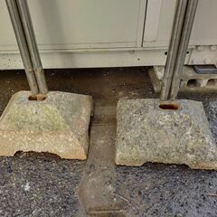 △ 洗濯物干し台 アルミ製 高さ 178cm 幅 91.5cm  部品カバーの欠品と劣化による破損ありの画像