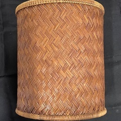 天然素材編み込みバスケット 2個セット　引取限定の画像