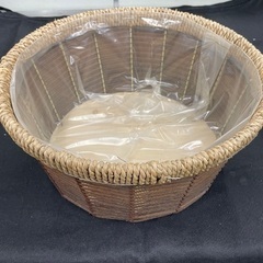 天然素材編み込みバスケット 2個セット　引取限定の画像