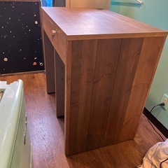 【無料】オーダー家具のカウンター棚／鍵付き引き出しあり／早い者勝ち！ の画像