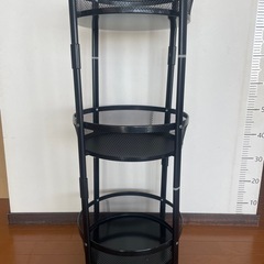 キッチンワゴン 収納カート おりたたみ可能　3段 キャスター付き 360°可動　の画像