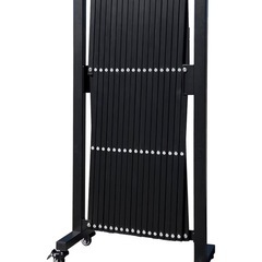 アルミ伸縮ゲート キャスター付き  (ブラック, 最大幅5.0m) の画像