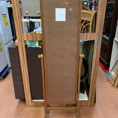 ★オシャレ★姿見・鏡 キャスター付き・角度調整可 ・約高さ153cm×横幅37.5cm※商品の詳しいサイズや状態は現物にてご確認ください。の画像