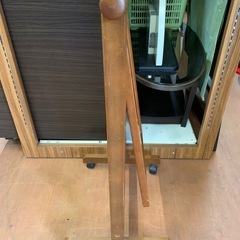 ★オシャレ★姿見・鏡 キャスター付き・角度調整可 ・約高さ153cm×横幅37.5cm※商品の詳しいサイズや状態は現物にてご確認ください。の画像
