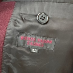 REATS TAILOR ZAZOUSチェスターコート　ワインレッド　サイズLの画像