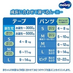 紙おむつ Sサイズ ムーニーの画像