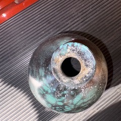 GYP1209 青銅　鶴首花瓶　一輪挿し　飾り壺　置き物　和モダンの画像