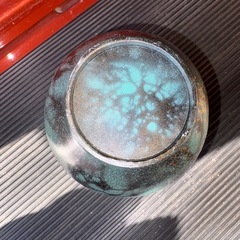 GYP1209 青銅　鶴首花瓶　一輪挿し　飾り壺　置き物　和モダンの画像