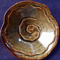 🌀渦巻き模様の陶器 2点セット 珍品 ハンドメイド 一点物の画像