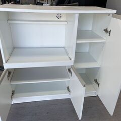 ニトリ フォルム ミドルレンジボード ホワイト 白 食器棚 キッチン収納 札幌市手稲区の画像