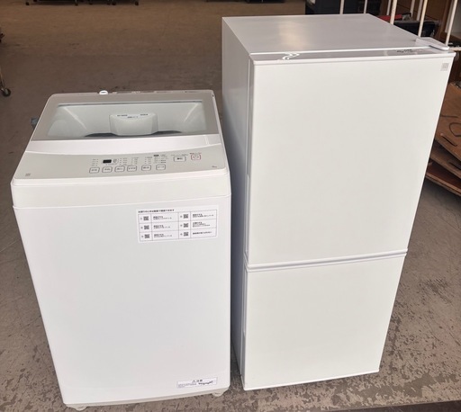 ✨ 2022年 ニトリ家電セット 洗濯機6kg（ガラストップ）＋ 冷蔵庫106L ? 早い者勝ち｜配達・夜間配送・設置OK｜保証あり｜