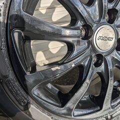 【スタッドレス＋ホイール4本セット】14インチ BRIDGESTONE ホイール（自家塗装）＋ MICHELIN X-ICE（2020年製）155/65R14の画像