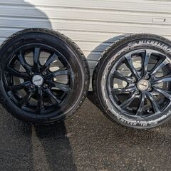 【スタッドレス＋ホイール4本セット】14インチ BRIDGESTONE ホイール（自家塗装）＋ MICHELIN X-ICE（2020年製）155/65R14の画像