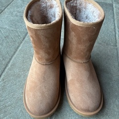 1回着用 ムートン風防寒レインブーツM ワークマン防水 キャメル