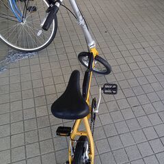 リユースのサカイ栃木店★ジモティ割あり★  折り畳み自転車 14インチ イエロー クリーニング済み TC11908の画像