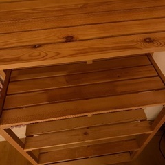 ニトリ購入のパインラック　4段の画像