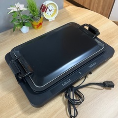 アイリスオーヤマ 左右温調ホットプレート WHP-022-B ブラックの画像