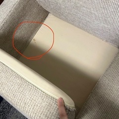 【譲渡】2人掛け用　ワッフル生地ソファーの画像