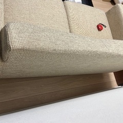 【譲渡】2人掛け用　ワッフル生地ソファーの画像