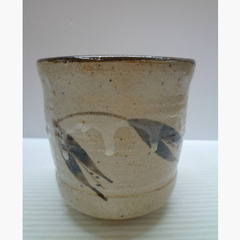 ★▲岡本作礼 絵唐津 火入 火入れ 高さ10cm 茶道具 共箱 mの画像