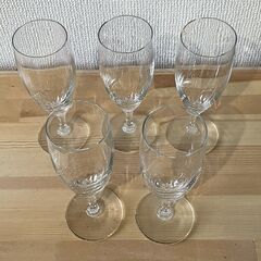 ワイングラス　フルート型　５脚セットの画像