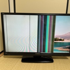 32インチ、リモコン付きテレビの画像