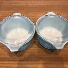 オールドパイレックス  キャセロール バタープリントの画像