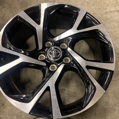 トヨタ純正 CH-R 18インチアルミホイール 4本 ブラポリ 純正戻し インチアップ の画像