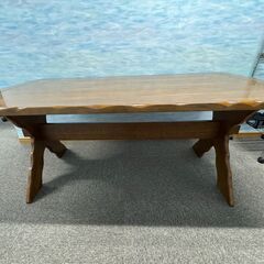 【あげます】アンティーク調ダイニングセット（テーブル＋椅子4脚）｜落ち着いた木製デザイン｜引き取り限定の画像