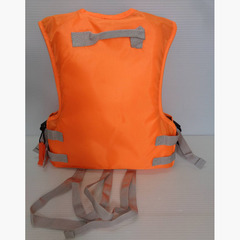 ★▲未使用　FINE　JAPAN　ファインジャパン　ライフジャケット　ベスト　子供用　キッズ　Sサイズ　オレンジ　救命胴衣　笛付き★bの画像