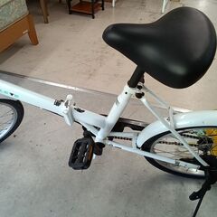 リユースのサカイ栃木店★ジモティ割あり★ ミモレット 折り畳み自転車 20インチ ホワイト クリーニング済み TC11910の画像
