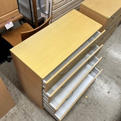 石2512-289 木製4段チェスト　キズ汚れ有りの画像