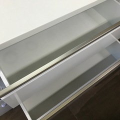 ジャングルジャングル貝塚店　ハーフレンジボード　キッチンカウンター　レンジ台　ホワイト　収納力抜群　貝塚市　二色浜　リサイクルショップの画像