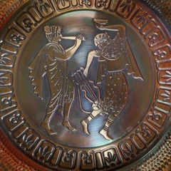 銅製プレート、お盆の画像