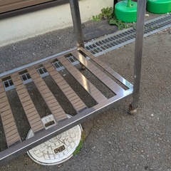 【中古】大阪引取限定　細田工業　シルバースター　スチール　作業台　横長　【KNLL1F032】の画像