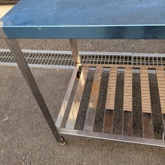 【中古】大阪引取限定　細田工業　シルバースター　スチール　作業台　横長　【KNLL1F032】の画像