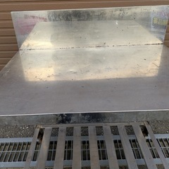 【中古】大阪引取限定　スチール　コンロ台　作業台　背面スプラッシュ付き　【KNLL1F031】の画像