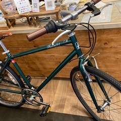 【前後タイヤ・チューブ新品！】6段変速　26インチクロスバイク　モスグリーンの画像