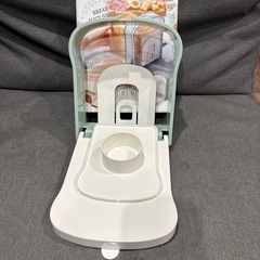 食パンスライスガイド K-KU8（ペールアクア） 厚み調節4段階(5･6･8･12枚切) 滑り止め 補助プレート付き 折りたたみ コンパクト収納 カンタン レトロ かわいい K-KU8-PA未使用 の画像