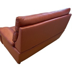 【美品】関家具　ミラージュIII 2Pソファー　革製　本革　ソファー　2人掛け　椅子　ハイバックの画像