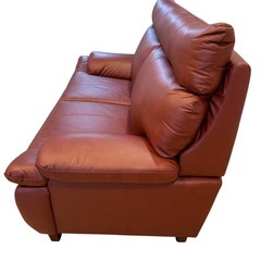 【美品】関家具　ミラージュIII 2Pソファー　革製　本革　ソファー　2人掛け　椅子　ハイバックの画像